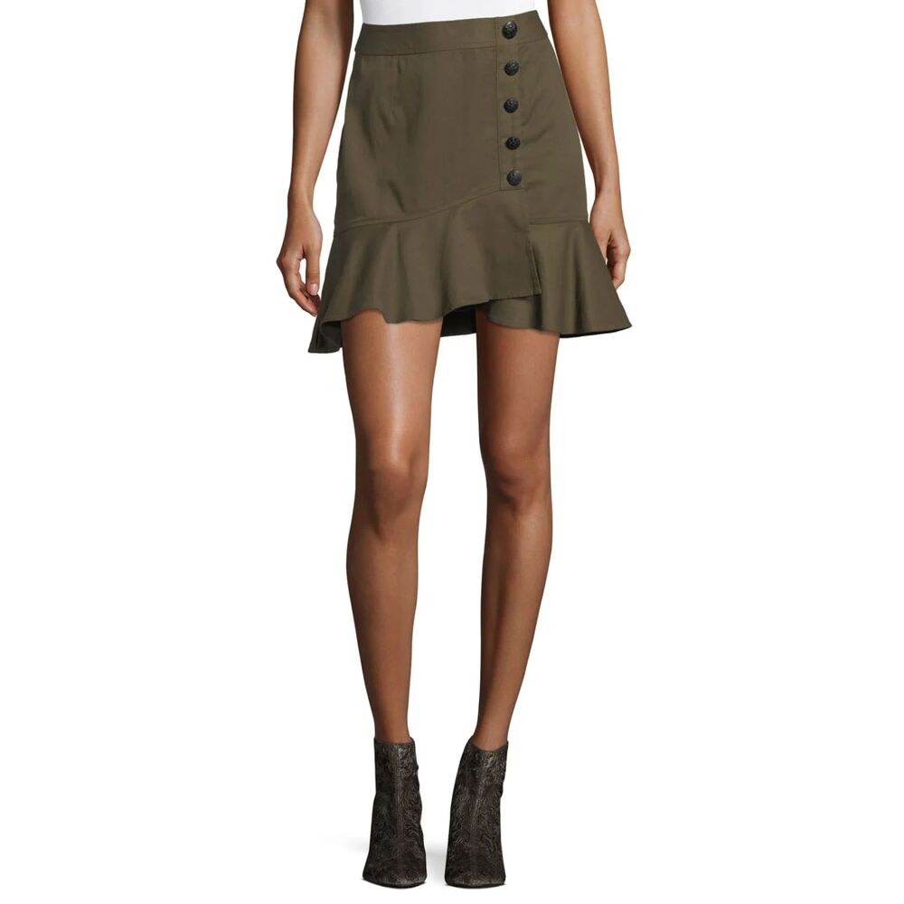 Veronica Beard NWOT Claremont Canvas Ruffled Skirt